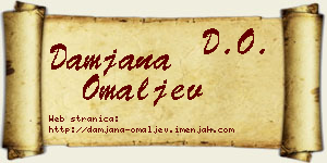 Damjana Omaljev vizit kartica